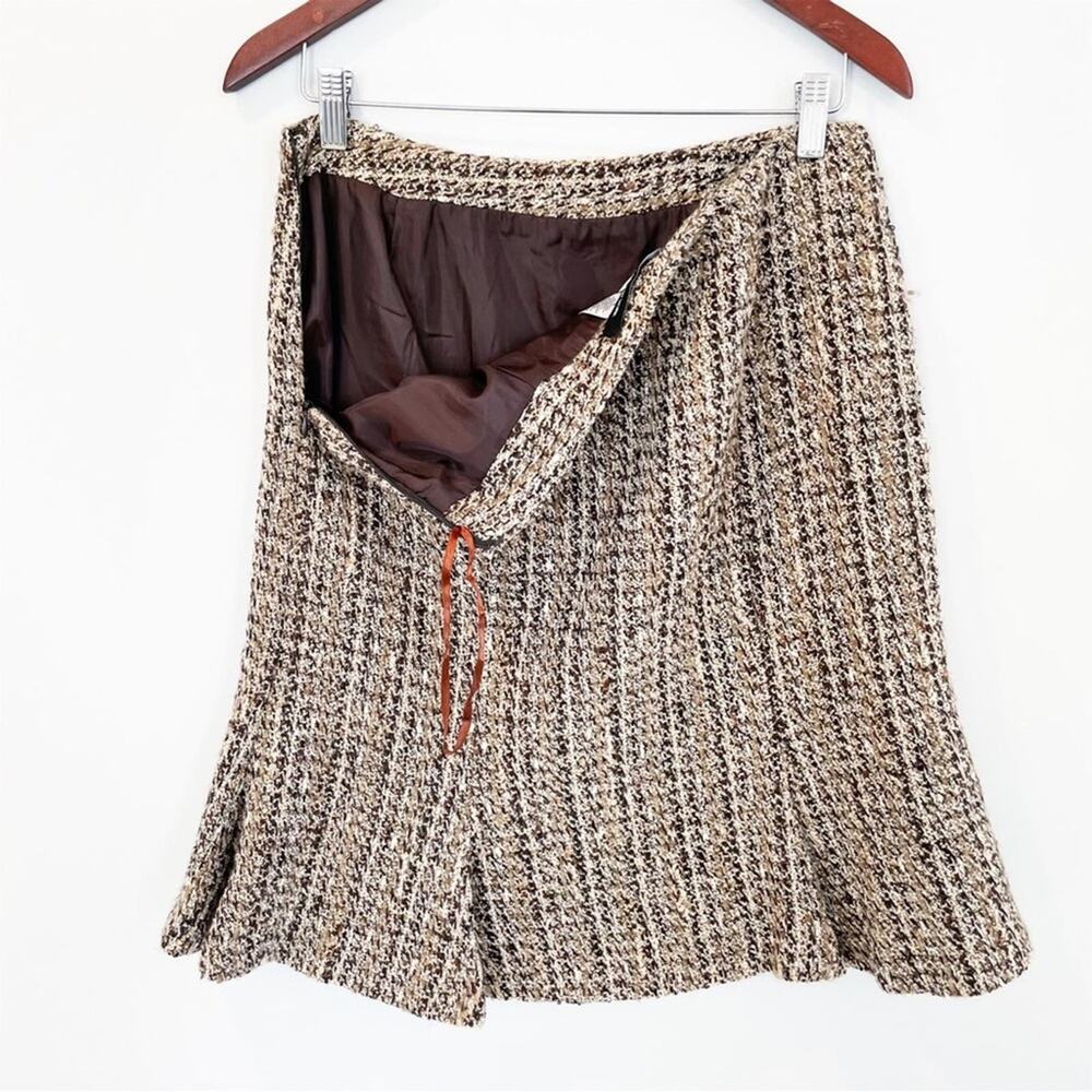 Jones New York Brown Tan Mini Fit and Flare Skirt - Picture 8 of 13